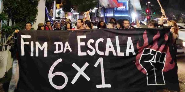 protesto de rua contra a escala 6 por 1